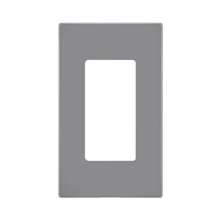 Ezgeneration Decora Light Gray 1 Gang Polycarbonate Screwless Wall Plate EZ2739528